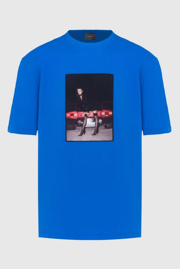 Limitato мужские футболка из хлопка синяя мужская купить с ценами и фото 172827 - фото 1
