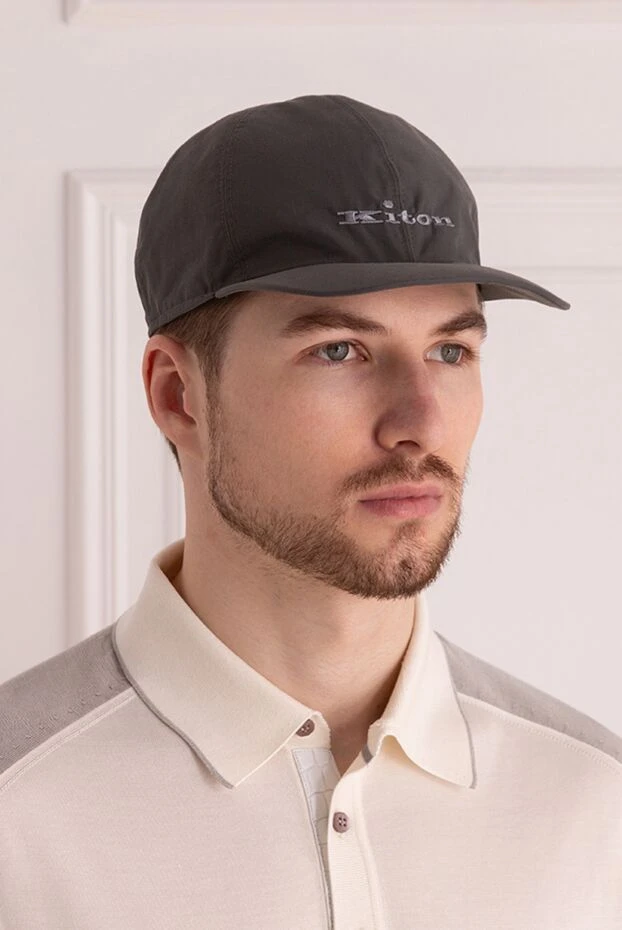 Kiton man cap made of cotton and polyamide gray for men 172839 - photo 2