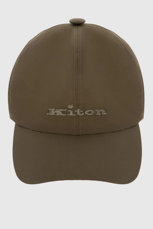 Kiton cap made of cotton and polyamide green for men 172840 - photo 1