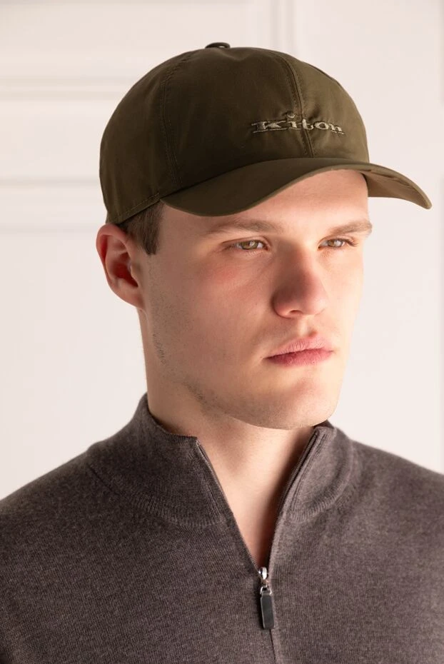 Kiton man cap made of cotton and polyamide green for men 172840 - photo 2