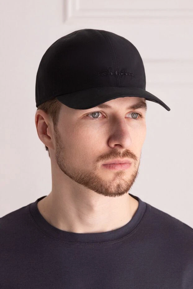 Kiton man cap made of cotton and polyamide black for men 172843 - photo 2