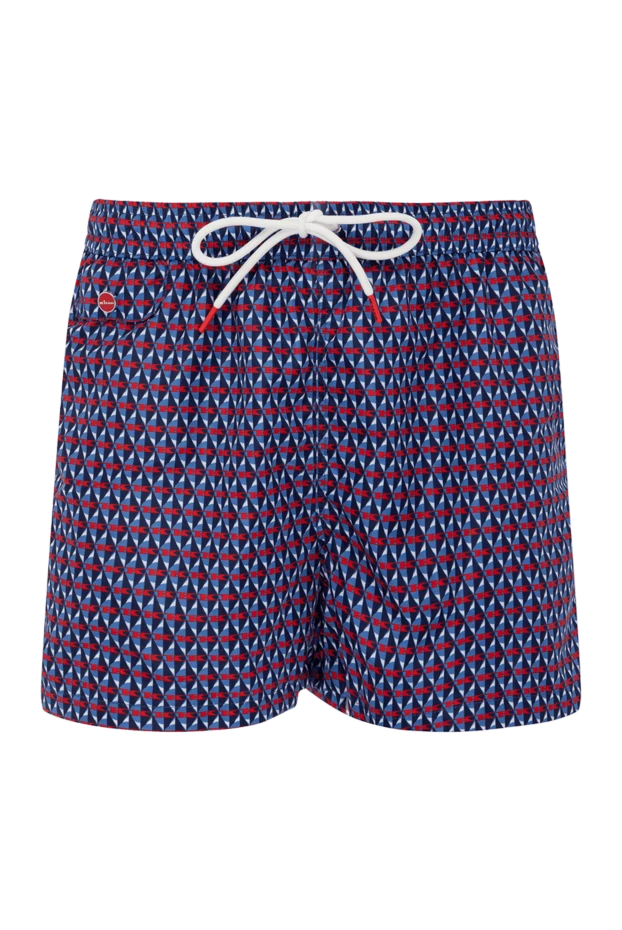 Blue polyester beach shorts for men