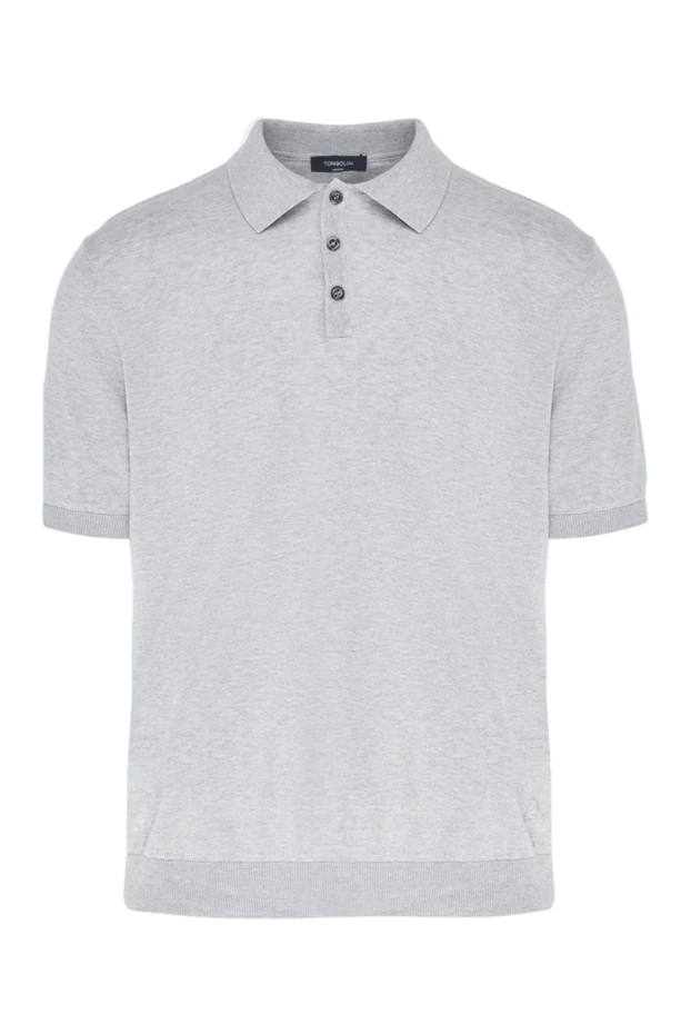 Tombolini man gray cotton and silk polo buy with prices and photos 172858 - photo 1