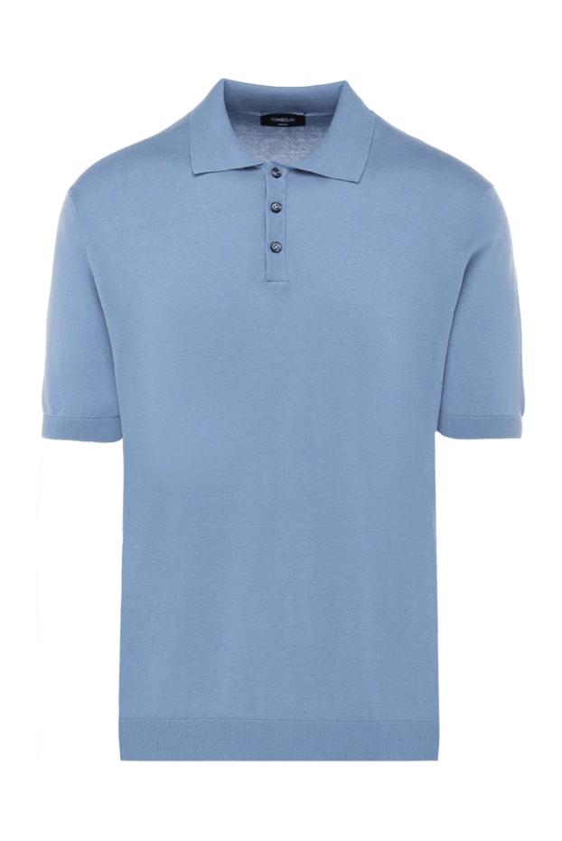 Tombolini man cotton and silk polo with buttons violet 172861 - photo 1