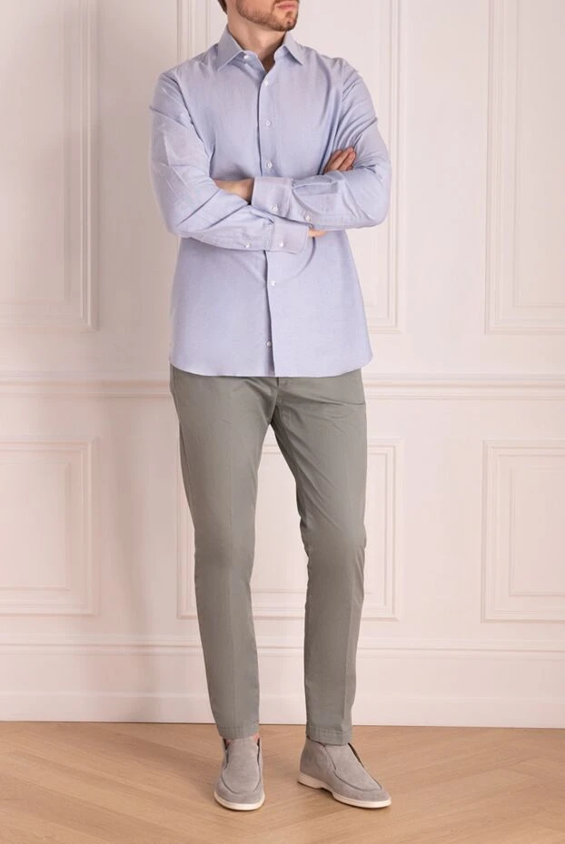 Tombolini man green cotton and elastane trousers buy with prices and photos 172872 - photo 2