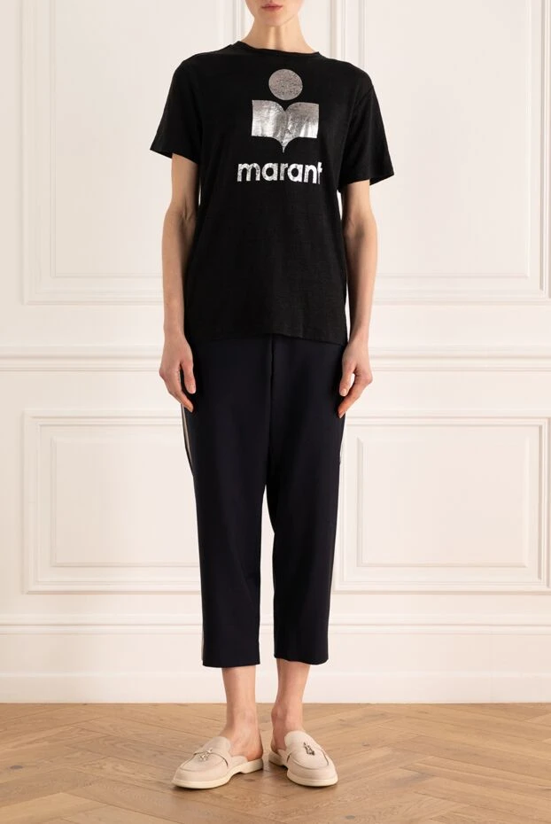 Isabel Marant женские футболка из льна черная женская купить с ценами и фото 172887 - фото 2