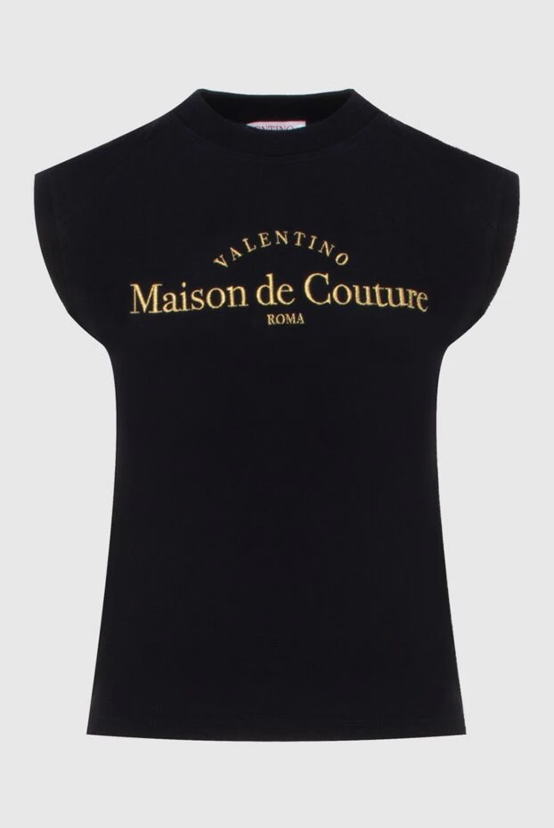 Valentino жіночі футболка з бавовни чорна жіноча купити фото з цінами 172893 - фото 1