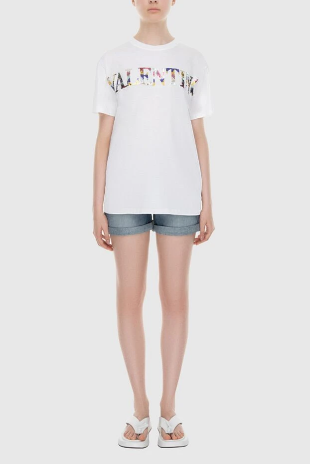 Valentino woman white cotton t-shirt for women buy with prices and photos 172894 - photo 2