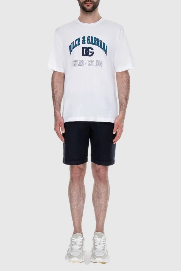 Dolce & Gabbana чоловічі футболка з бавовни біла чоловіча купити фото з цінами 172912 - фото 2