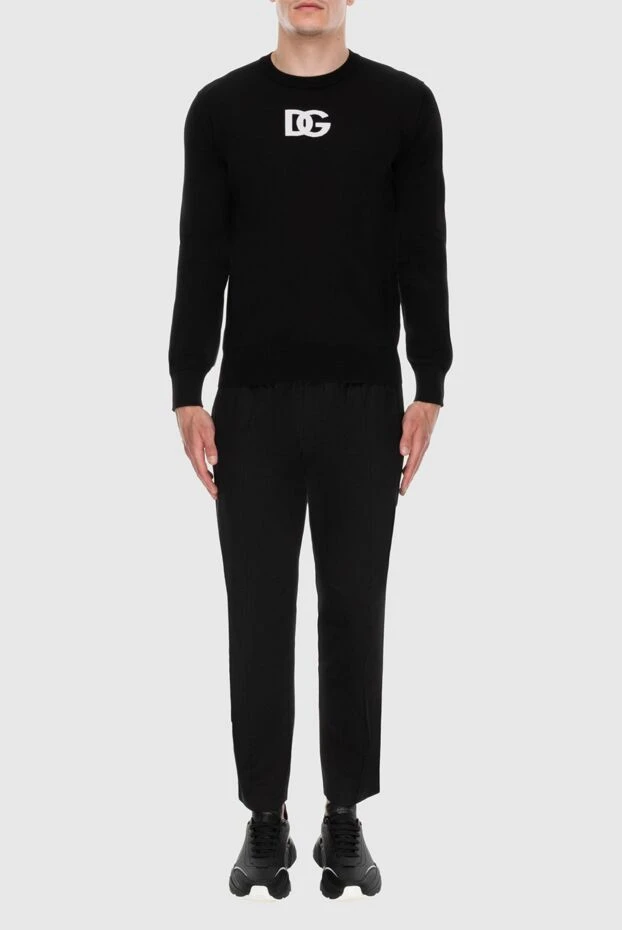 Dolce & Gabbana мужские джемпер из шерсти и полиэстера черный мужской купить с ценами и фото 172915 - фото 2