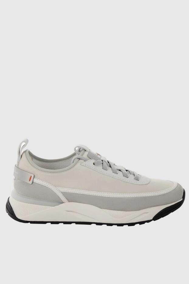 Gray leather snickers for men