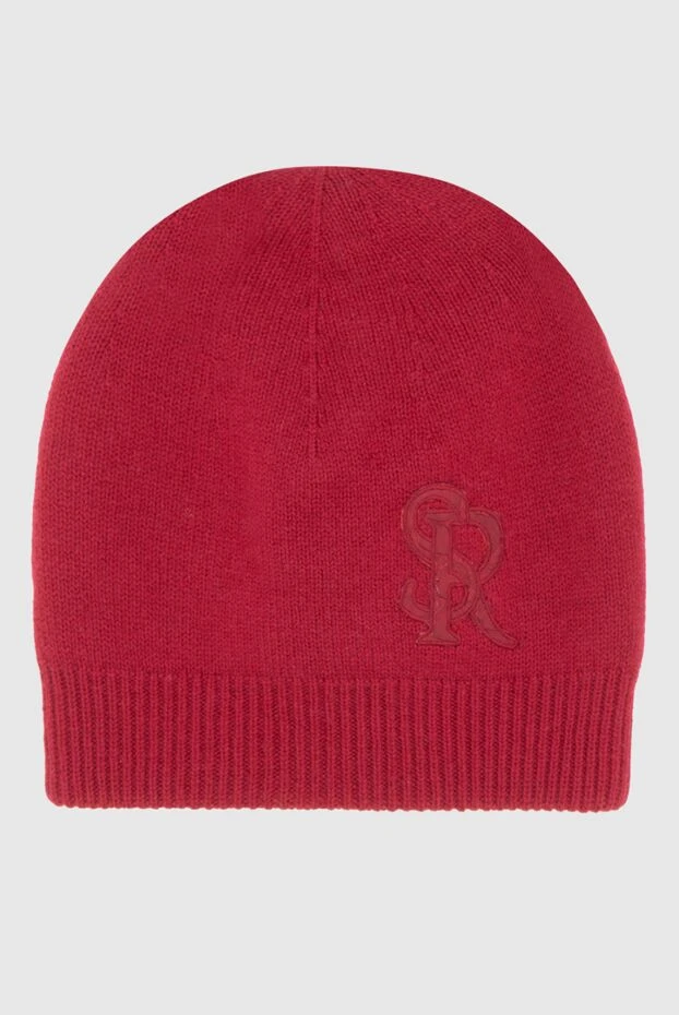 Шапка з кашеміру червона чоловіча - фото 1