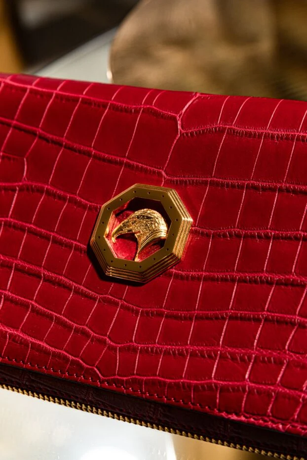 Stefano Ricci red crocodile leather men's clutch bag 172976 - photo 2