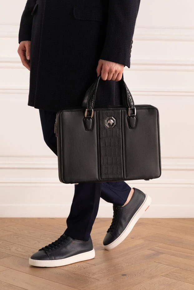Stefano Ricci black leather briefcase for men 172982 - photo 2