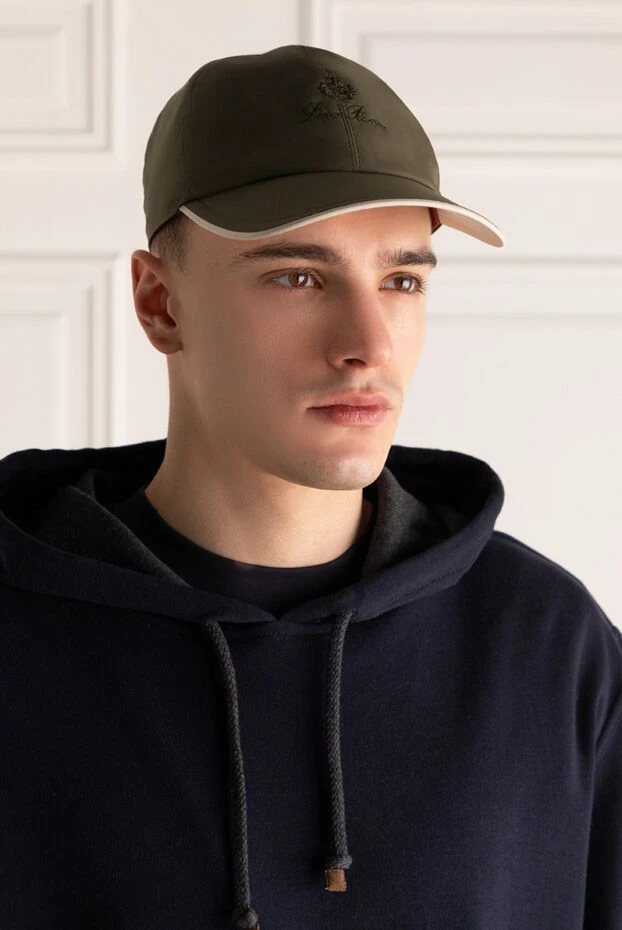 Loro Piana мужские кепка из полиэстера зеленая мужская купить с ценами и фото 172988 - фото 2