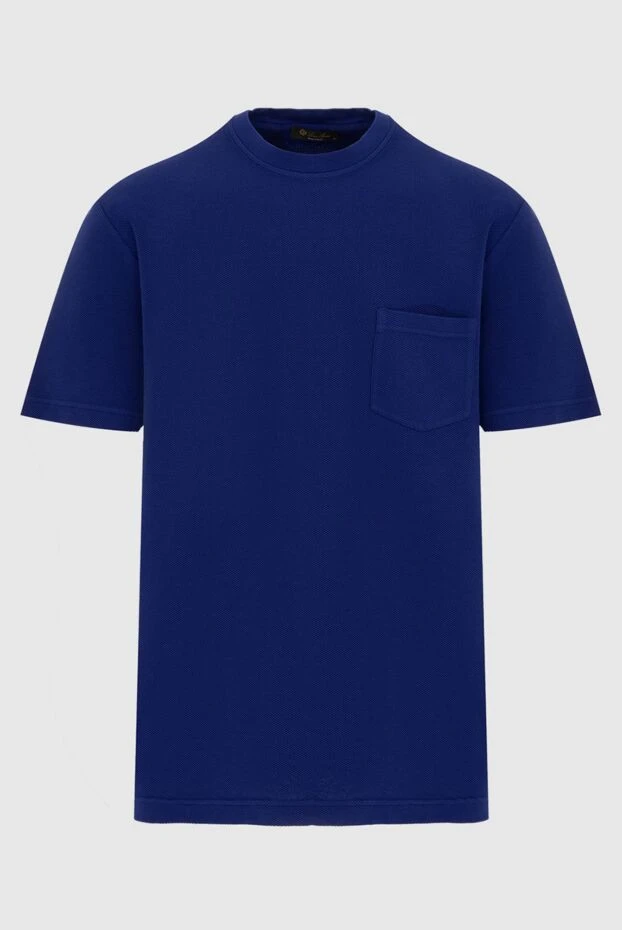 Loro Piana мужские футболка из хлопка синяя мужская купить с ценами и фото 172995 - фото 1