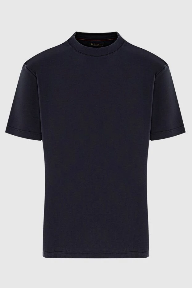 Loro Piana мужские футболка из хлопка синяя мужская купить с ценами и фото 172999 - фото 1