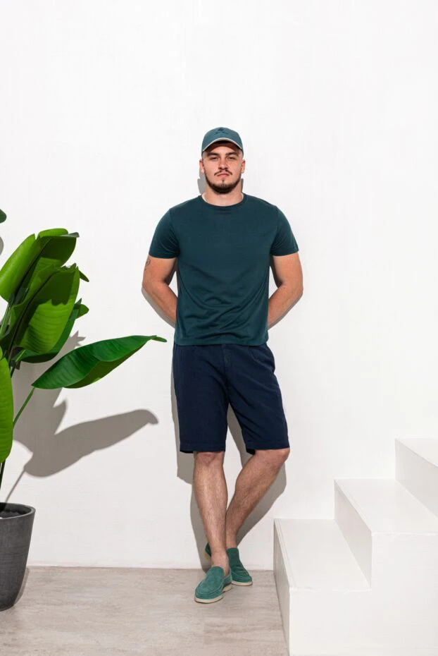 Loro Piana однотонная футболка в цвете морской волны из гладкого трикотажа 173000 - фото 2