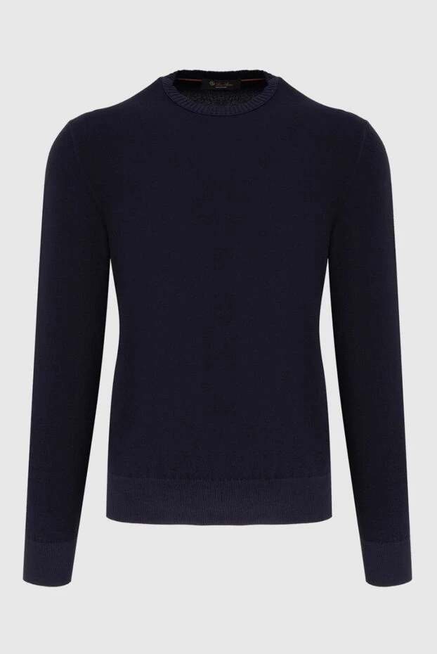 Loro Piana man cotton and silk jumper blue for men buy with prices and photos 173002 - photo 1
