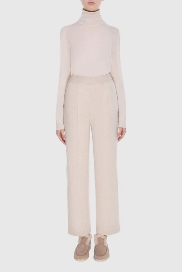 Loro Piana woman beige cashmere trousers for women buy with prices and photos 173009 - photo 2