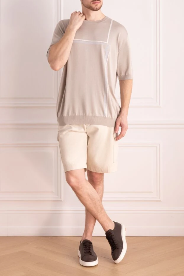 Loro Piana man beige cotton shorts for men 173018 - photo 2