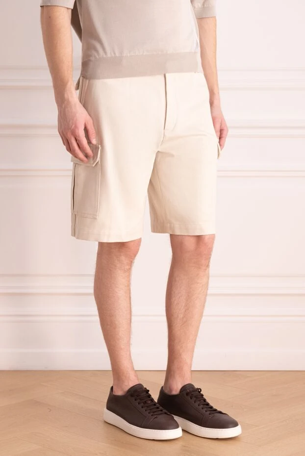 Loro Piana man blue linen shorts for men 178721 - photo 3