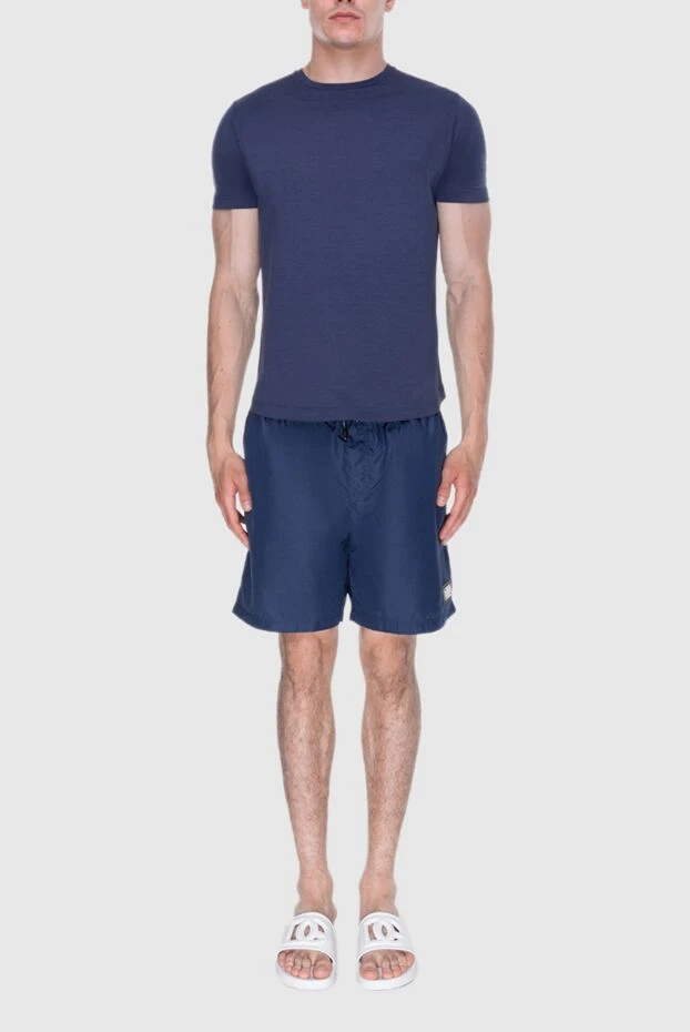 Dolce & Gabbana мужские шорты пляжные из полиэстера синие мужские купить с ценами и фото 173029 - фото 2