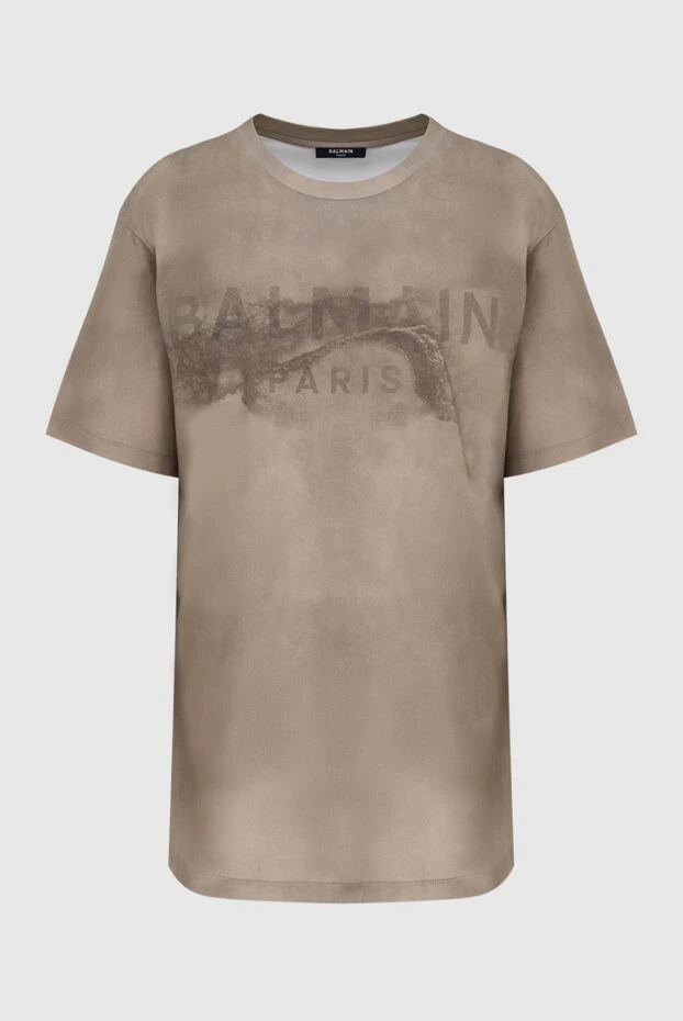 Balmain man brown cotton t-shirt for men buy with prices and photos 173037 - photo 1