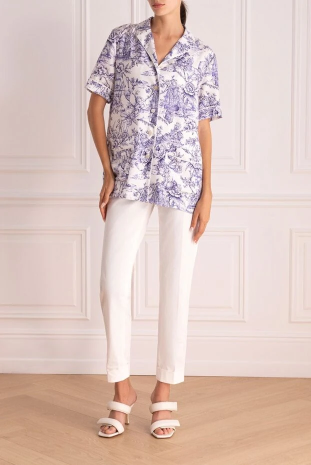 Dior жіночі блуза з шовку біла жіноча купити фото з цінами 173065 - фото 2