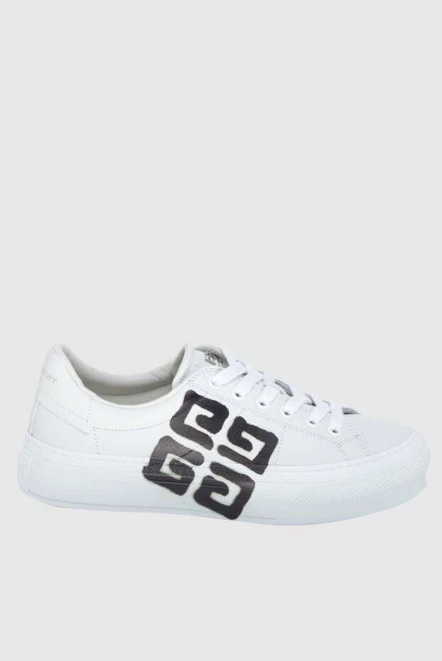 Givenchy women's leather sneakers with black logo in white 173081 - photo 1