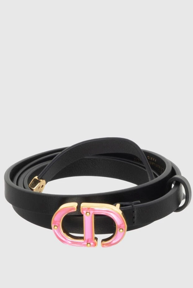 Dior black women's belt with pink logo 173085 - photo 1