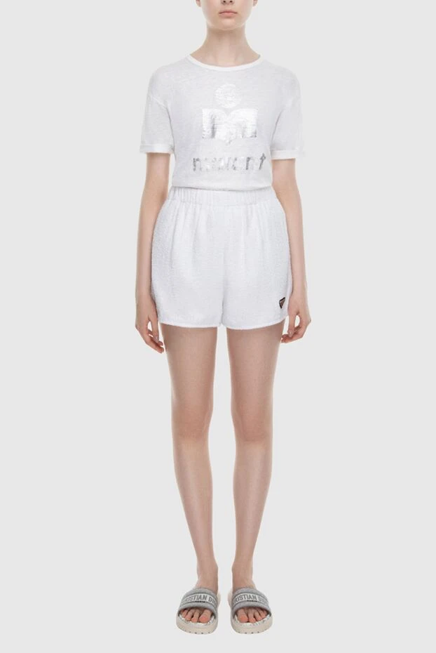 Prada женские шорты из хлопка белые женские купить с ценами и фото 173107 - фото 1