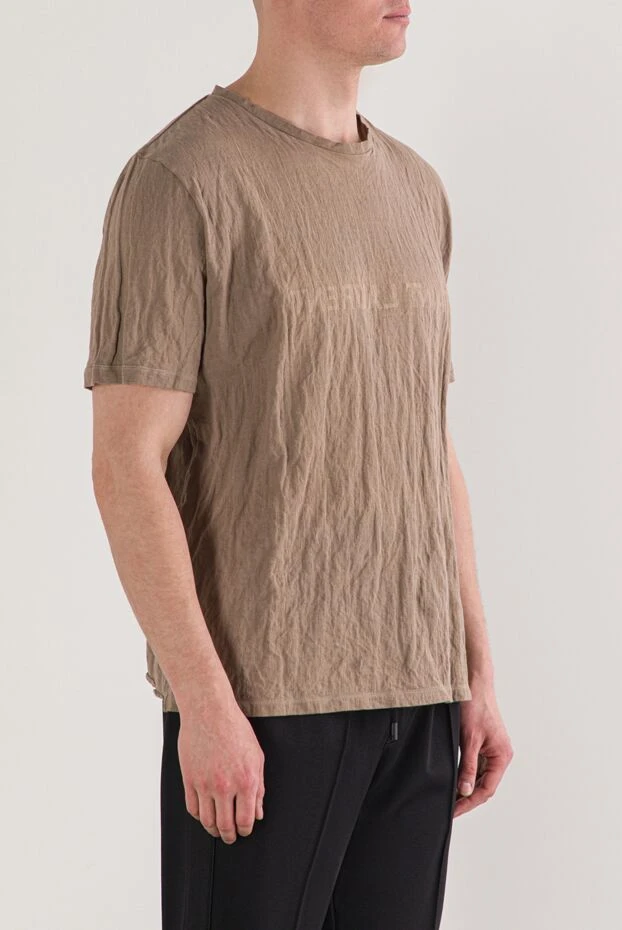Saint Laurent футболка из фактурного материала с надписью в инверсии 173148 - фото 3