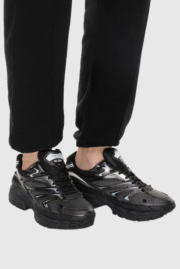 Valentino man black leather sneakers for men buy with prices and photos 173166 - photo 2