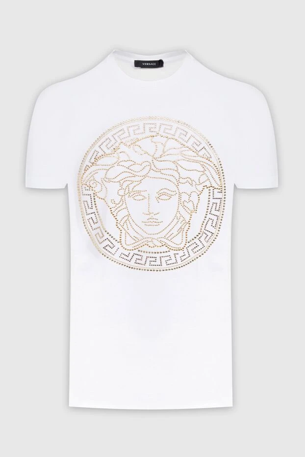 Versace мужские футболка из хлопка белая мужская купить с ценами и фото 173172 - фото 1
