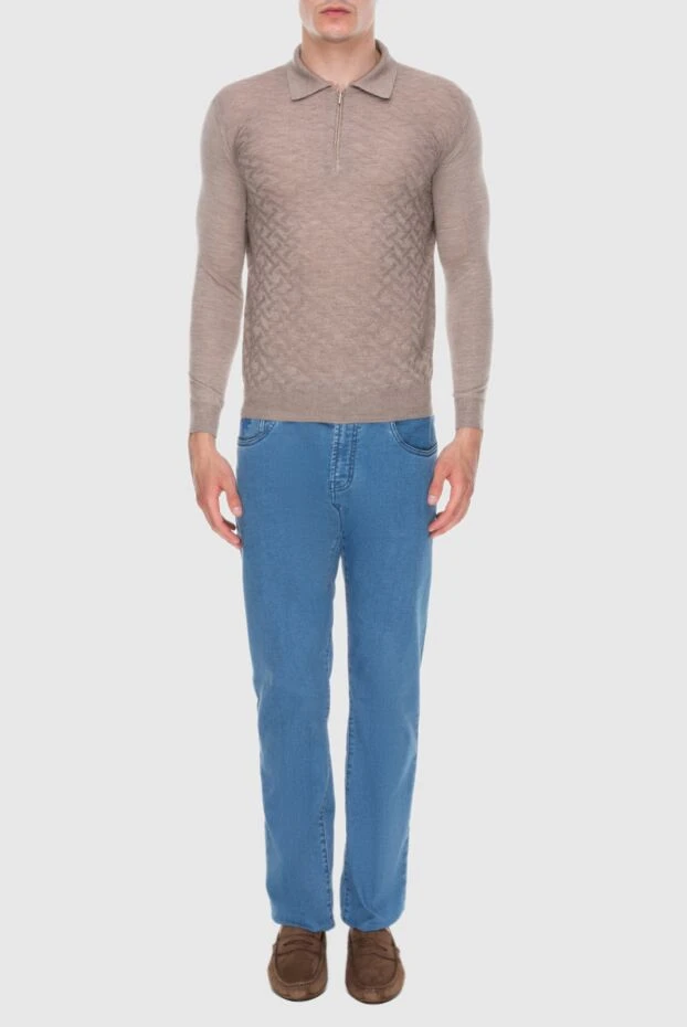 Scissor Scriptor мужские джинсы из хлопка и полиамида голубые мужские купить с ценами и фото 173200 - фото 2