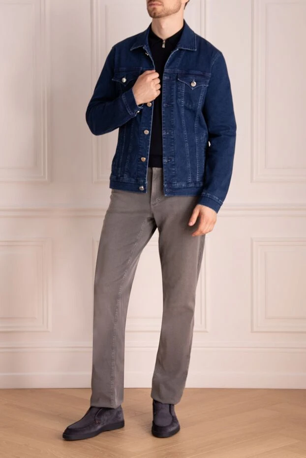 Scissor Scriptor чоловічі куртка джинсова з бавовни синя чоловіча купити фото з цінами 173201 - фото 2