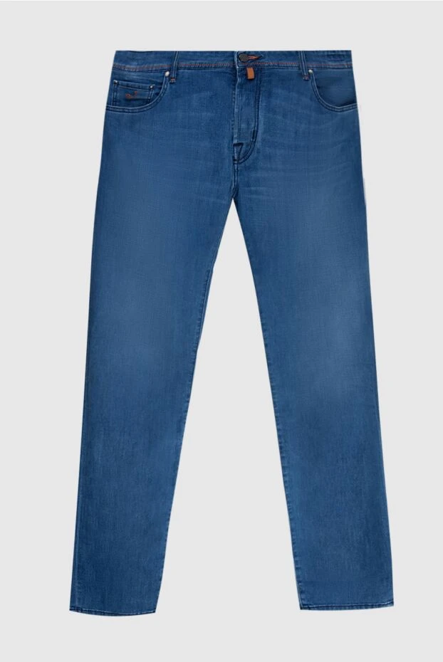 Jacob Cohen мужские джинсы из хлопка и эластана синие мужские купить с ценами и фото 173219 - фото 1