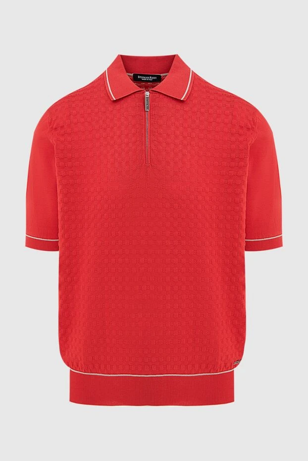 Stefano Ricci поло з бавовни червоне чоловіче 173234 - фото 1
