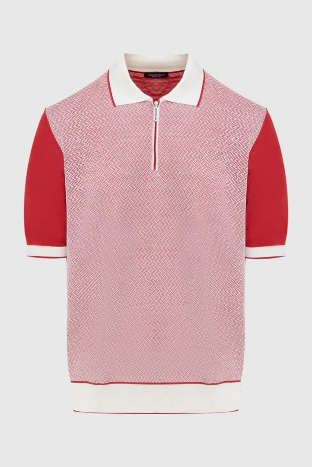 Stefano Ricci поло з шовку червоне чоловіче 173235 - фото 1