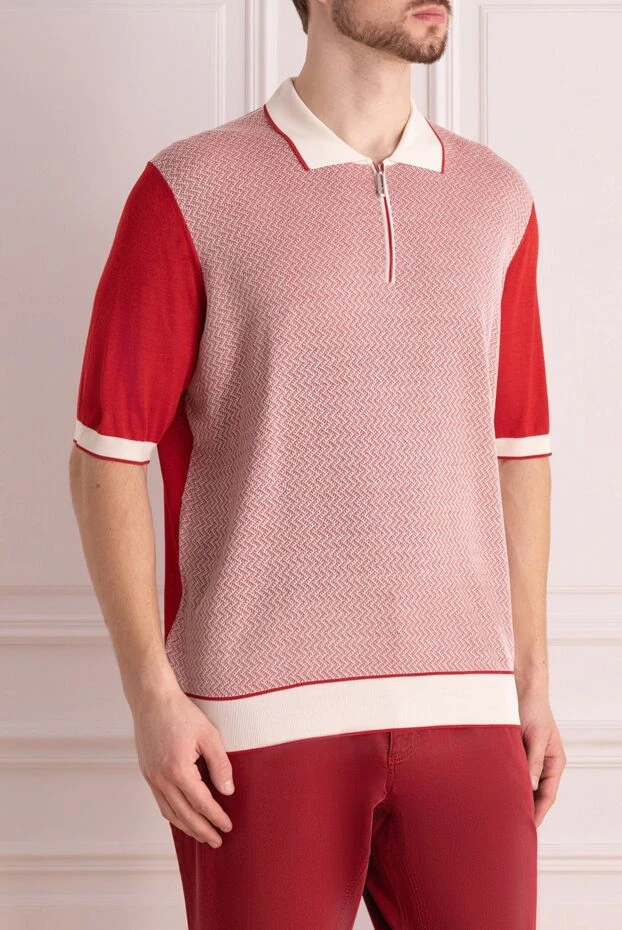 Stefano Ricci поло из шелка красное мужское 173235 - фото 3