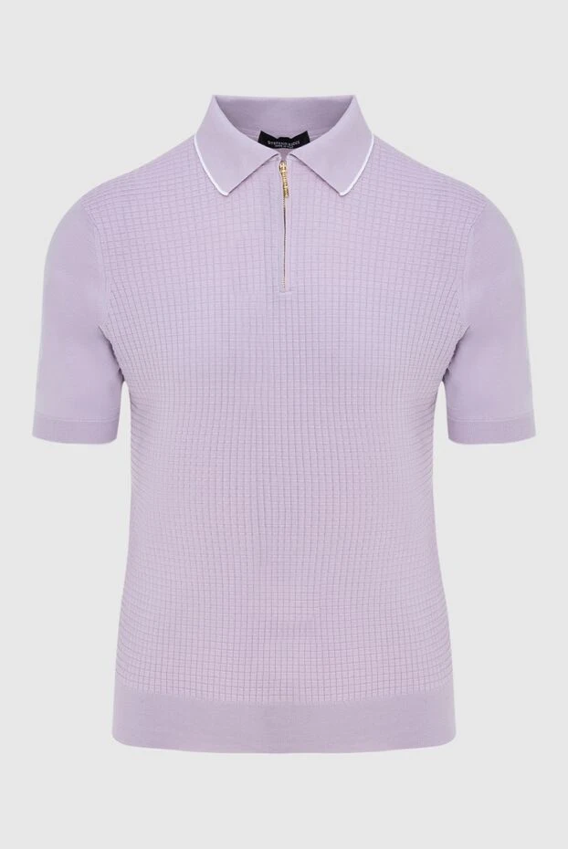 Stefano Ricci поло з шовку рожеве чоловіче 173242 - фото 1