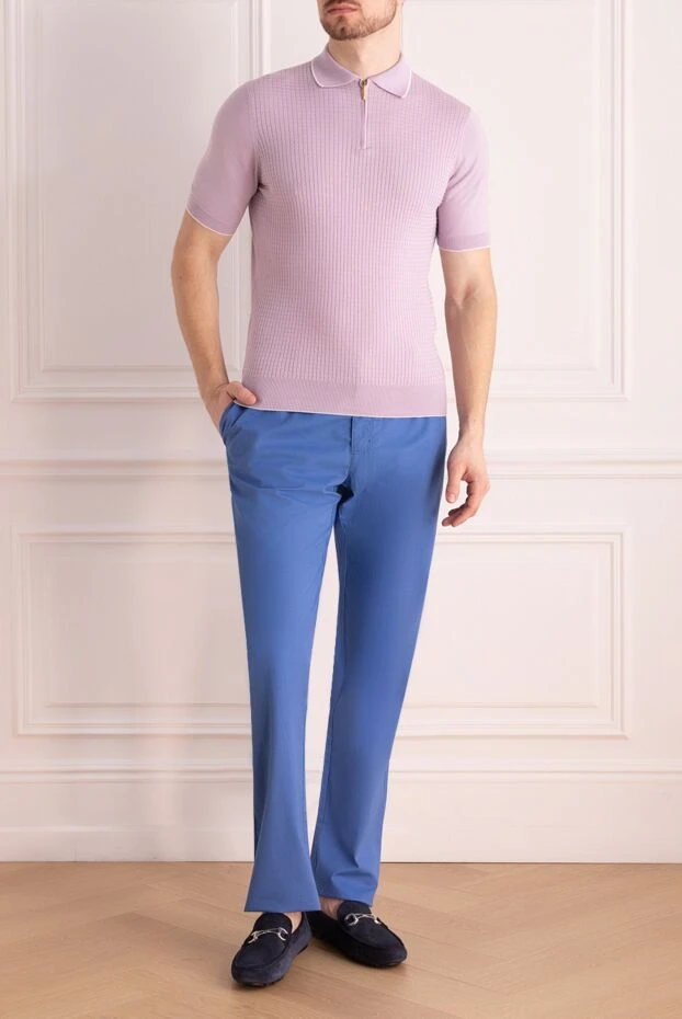 Stefano Ricci pink silk polo for men 195513 - photo 2