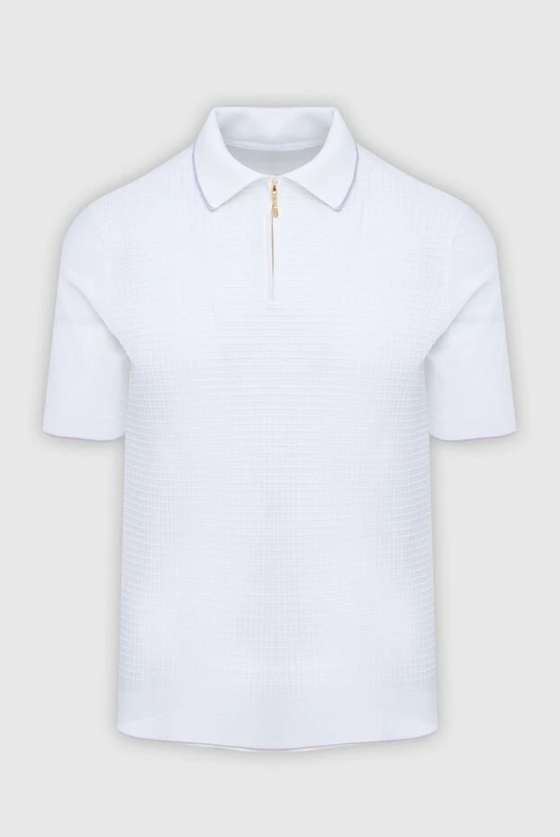 Polo made of cotton white for men - photo 1
