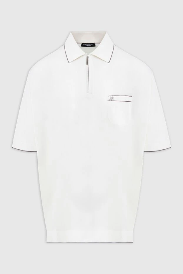 Поло из шелка белое мужское - фото 1