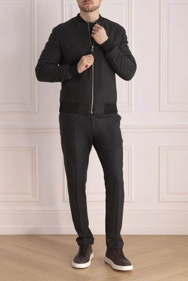 Billionaire man men's sports suit made of wool, polyester and elastane, gray 173275 - photo 2