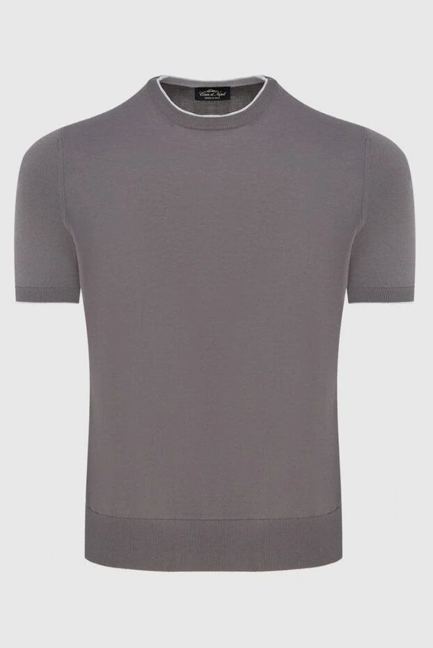 Cesare di Napoli brown men's jumper with short sleeves 197037 - photo 1