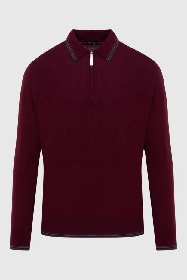Massimo Sforza man wool and silk long sleeve polo burgundy for men buy with prices and photos 173303 - photo 1