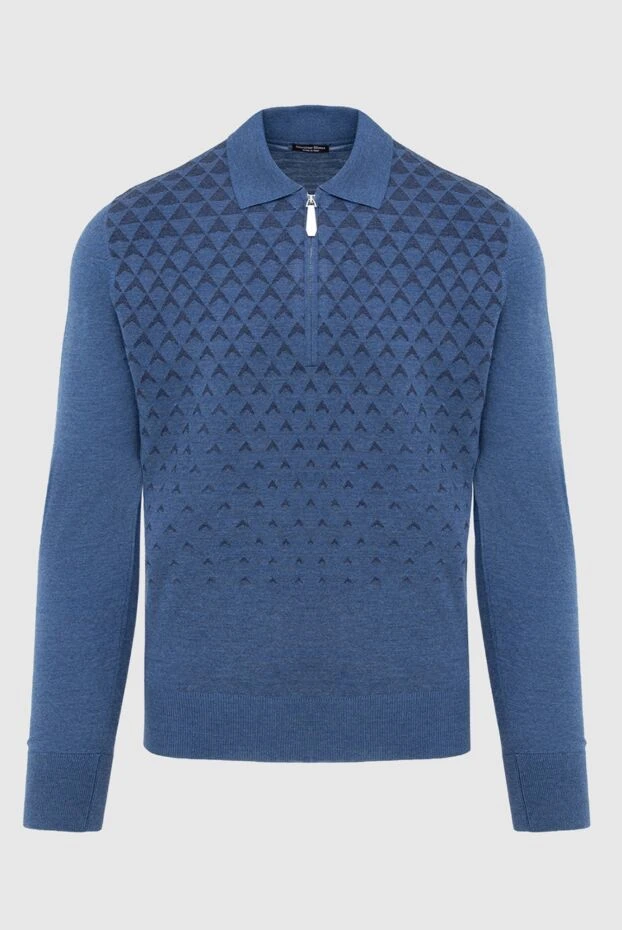 Massimo Sforza man wool long sleeve polo blue for men buy with prices and photos 173304 - photo 1