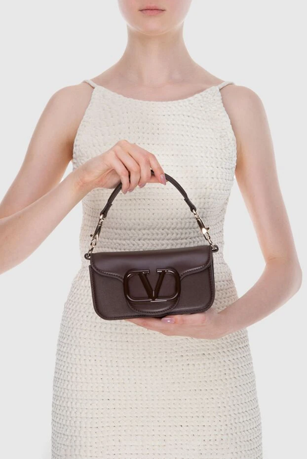 Valentino женские сумка из кожи коричневая женская купить с ценами и фото 173343 - фото 2